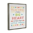 thumbnail image 3 of Stupell Big Heart Shapes Little Minds Teaching Inspirational Painting Gray Floater Framed Art Print Wall Art, 3 of 6