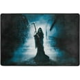 thumbnail image 4 of SKYSONIC 72x48in Terrible Death Area Rug, Halloween Skeleton Non-Slip Floor Carpet for Indoor Living Dining Room and Bedroom Area, 4 of 7