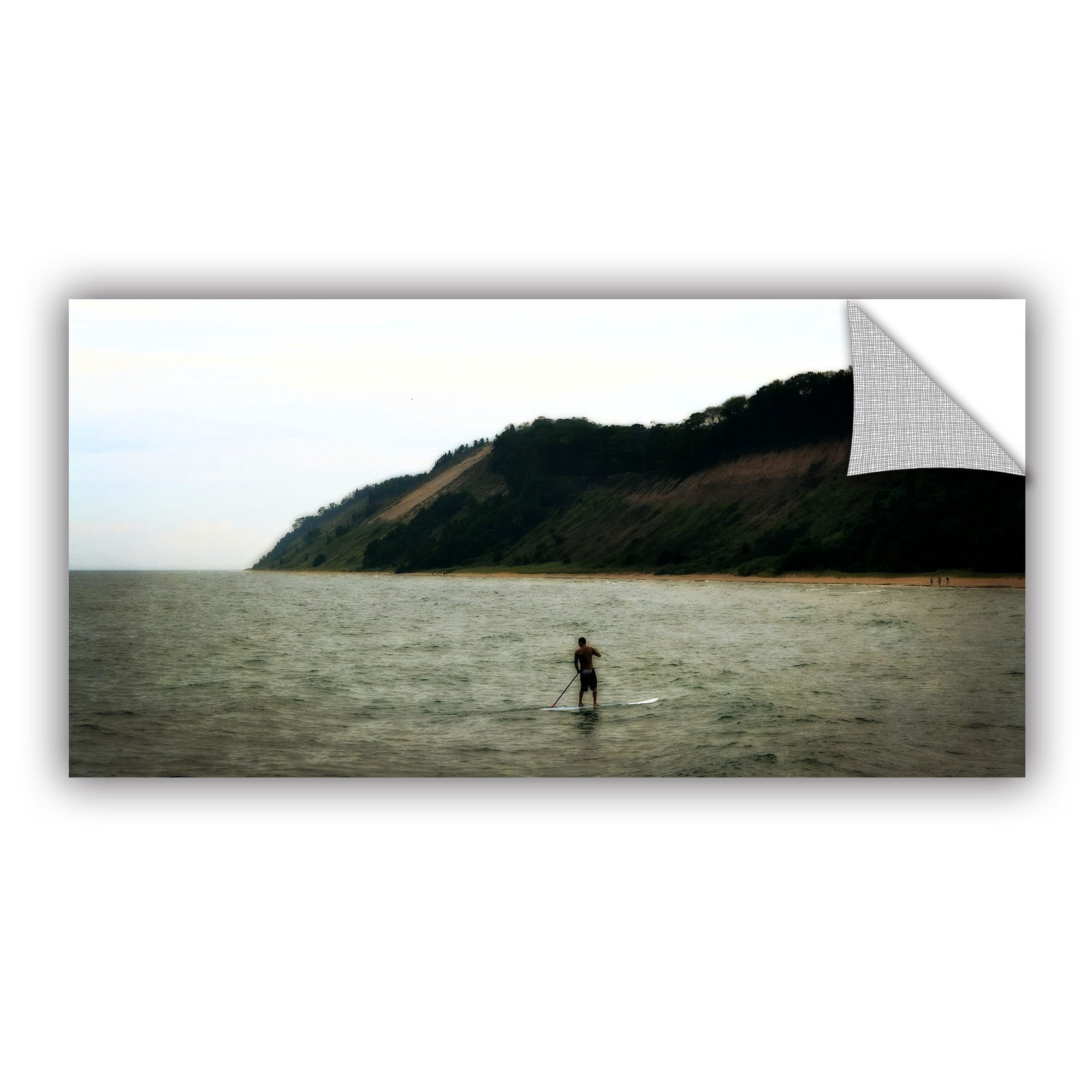 ArtWall Kevin Calkins "Paddle Surfing Along the Dunes" ArtAppealz Removable Wall Art