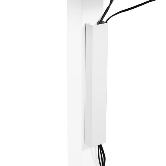 VIVO White Magnetic Vertical Cable Management Channel, Wire Organizer