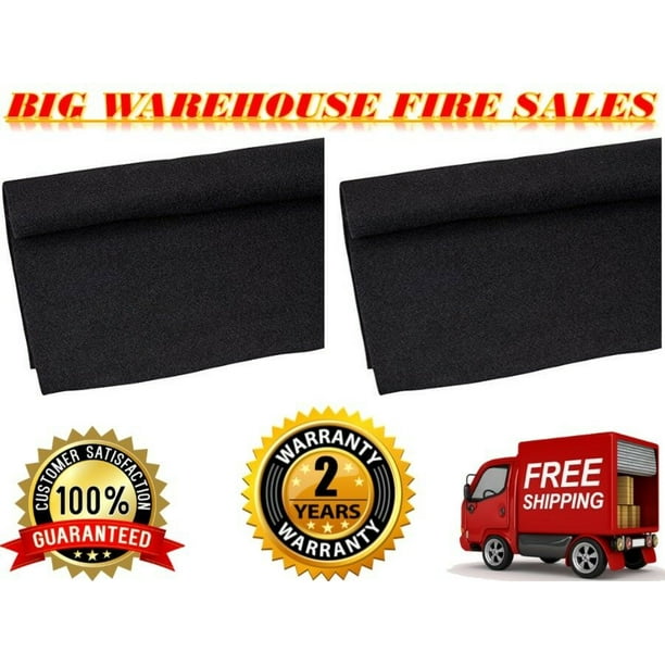 Absolute C10BK 10' Long 4' Wide Black Carpet for Speaker Sub Box Carpet