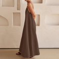 thumbnail image 4 of Womens Maxi Dress Contrast Trim Spaghetti Straps Summer Outfits Travel Vacation Sleeveless Long Dresses Long Sleeve Summer Dresses Loose Summer Dress Midi Summer Dresses for Women Cute for Women Lon, 4 of 7