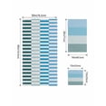 thumbnail image 4 of Colorful Stripe Towel Set of 3, Soft Microfiber Bath Towels, Hand Towel, Washcloths, Modern Teal Blue Green Vertical Striped Quick-Dry Absorbent Towels for Bathroom Kitchen Hotel Beach Gym Spa, 4 of 7
