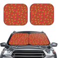 thumbnail image 2 of Balery Pizza Cartoon Parasol para parabrisas de coche de 2 piezas | Parasol plegable para parabrisas delantero de coche para la mayoría de sedanes-Large, 2 of 6