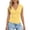 Yellow, variant on Arlun Womens Short Sleeve Tops Button up V-Neck Henley Solid Color Stretch Tight T Shirts Slim Fit Casual Summer Tops Basic Tee Shirts Yellow S