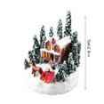 thumbnail image 3 of JIhuahe Luminous Small Christmas Village Decoration with LED Lighted Snow Scene, Perfect for Home Christmas Display, Festive Micro Landscape with Christmas House, 3 of 7