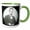 Green/White, variant on 3drose, Abraham Lincoln Portrait Victor Animatograph Co., 11oz Mug