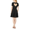 thumbnail image 2 of maison Jules Womens Heart Cutout Fit & Flare Dress, Black, 6, 2 of 2
