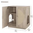 thumbnail image 6 of unipaws Tall Cat Litter Box Enclosure with Shelves, Hidden Litter Box Cover for Tall or Top Entry Litter Box, 6 of 7
