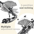 thumbnail image 5 of AILEEKISS 3-in-1 Convertible Baby Stroller with Big Seat and Adjustable Canopy, 24 Pounds, Dark Grey, 5 of 13