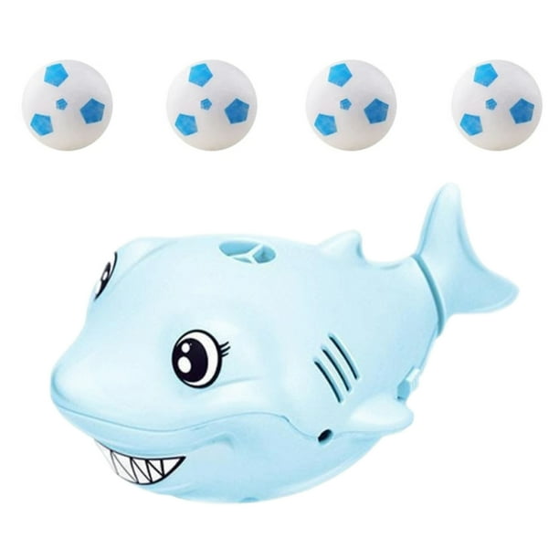 Juguete de bola flotante con forma de tiburón de dibujos animados para niños, con carga USB