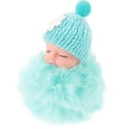 thumbnail image 1 of Plush Ball Keychain Baby Doll Key Ring Pendant Decor Beautiful Plush Ball Decor for Bag Key (Mint Green), 1 of 9