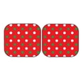 thumbnail image 3 of Uemuo White and Green Polka Dot Printed 2 PCS Car Windshield Sun Shade, Auto Sun Heat and UV Rays Blocker, Foldable Automotive Front Window Sunshade Protector, 3 of 7
