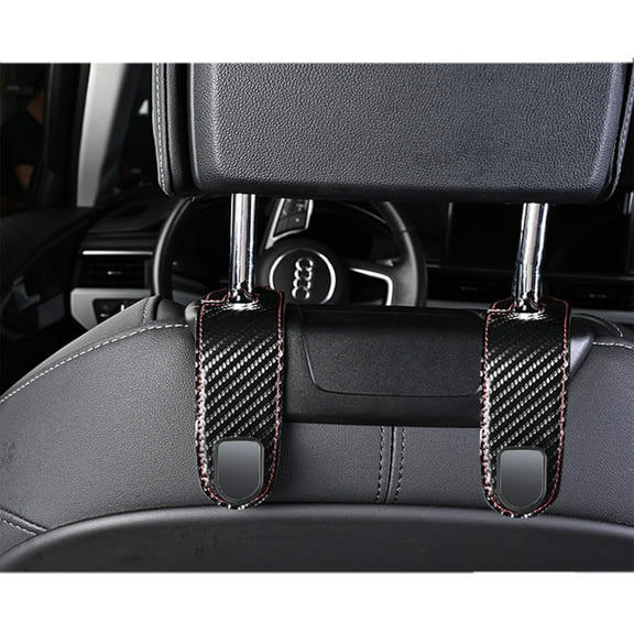 StSilkitty Car Seat Backrest Storage Hooks Universal Headrest Double Hook Organizer for Groceries,Handbags More Stable Leather Design for Clutter Free Travel