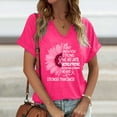 thumbnail image 2 of Women's T Shirts Casual Short Sleeve V Neck Graphic Print T Shirt Tops, 2 of 5