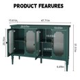 thumbnail image 2 of CBJCBJ 47" Retro 4 Door Buffet & Bar Cabinet, Sideboard Storage Cabinet for Dining Room, Green, 2 of 9