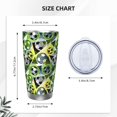 thumbnail image 4 of Goofa Football Doodle for 20 oz Skinny Tumbler Stainless Steel Coffee Mug Slim Vacuum Insulated Travel Cup Car Cup-Straw Three-piece Set, 4 of 8