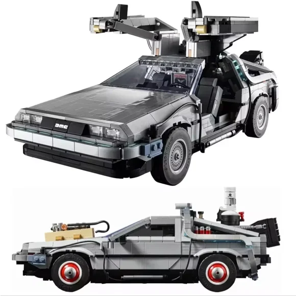 1872Pcs Back to the Future Time 1:12 Machine Compatible 10300 Building Blocks Technical Car Bricks Construct Birthday Toys Gifts