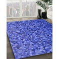 thumbnail image 3 of Ahgly Company Machine Washable Indoor Rectangle Transitional Light Slate Blue Area Rugs, 7' x 9', 3 of 7