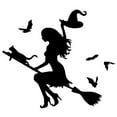 thumbnail image 2 of Flmtop Witch On Flying Broom Car Auto Sticker Bumper Window Laptop Halloween DIY Decal, 2 of 8