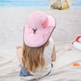 thumbnail image 1 of DPTALR Toddler Kids Summer Hat Solid Color Outdoor Children Neck Guard Sun Beach Cap, 1 of 7