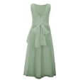 thumbnail image 4 of Vividxx Girls Dresses For Elegant Sleeveless Round Neck Party Dress Kids Performances Weddings And Outdoor Events Solid Color Toddler Trendy Sundress, 4 of 9