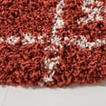 thumbnail image 4 of SAFAVIEH Pro Lux Shag Collection PLX432P Rust / Creme Rug, 4 of 10