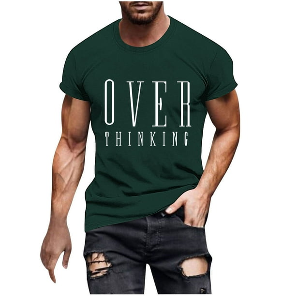 Camisetas de Manga Larga para Hombres Blusa de Cuello Redondo de Impresión Deportiva, Camiseta de Manga Corta de Moda para la Primavera Y Diaria