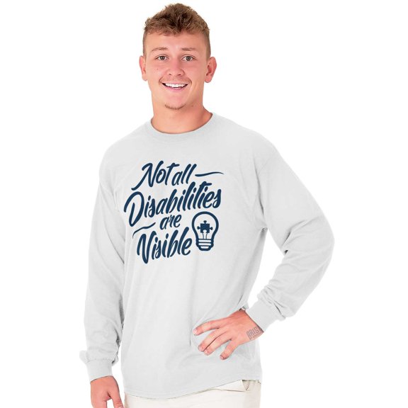 Autism Awareness Long Sleeve Tees Shirts T-Shirts Not All Disabilities Are Viable | 5K Team