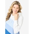 thumbnail image 3 of Woman Within Plus Size Color Block Hoodie Sweatshirt, 3 of 4