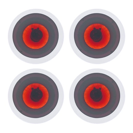 (4) Rockville HC65-LED 6.5 500 Watt In-Ceiling Home Theater Speakers w/LED s