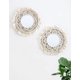 thumbnail image 4 of Espejo colgante de pared con borlas de macramé, juego de 2 pequeños espejos decorativos redondos de estilo bohemio antiguo para apartamento, sala de estar, dormitorio, guardería, hermosas, 4 of 5