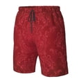 thumbnail image 4 of Logiee Vintage Burgundy Print Mens Swim Trunks Quick Dry Board Shorts,Breathable Hawaii Beach Shorts Swimwear Bathing Suits-Small, 4 of 6