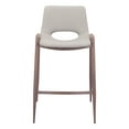 thumbnail image 5 of Desi Counter Stool Beige & Walnut Counter Stool, Modern Style, Plush and durable faux leather fabric, Plywood, Indoor Bar, 5 of 10