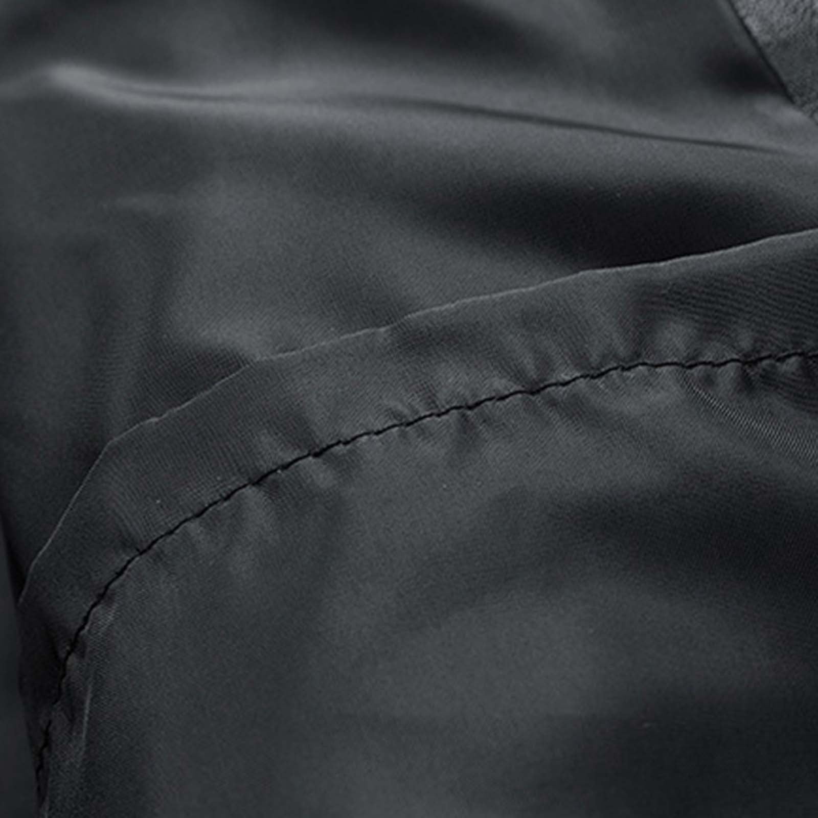 YLSDY Men Patchwork PU Leather Jacket Motorcycle Coat Bomber Retro Color Block Print Waterproof Outwear Streetwear Black XXXL