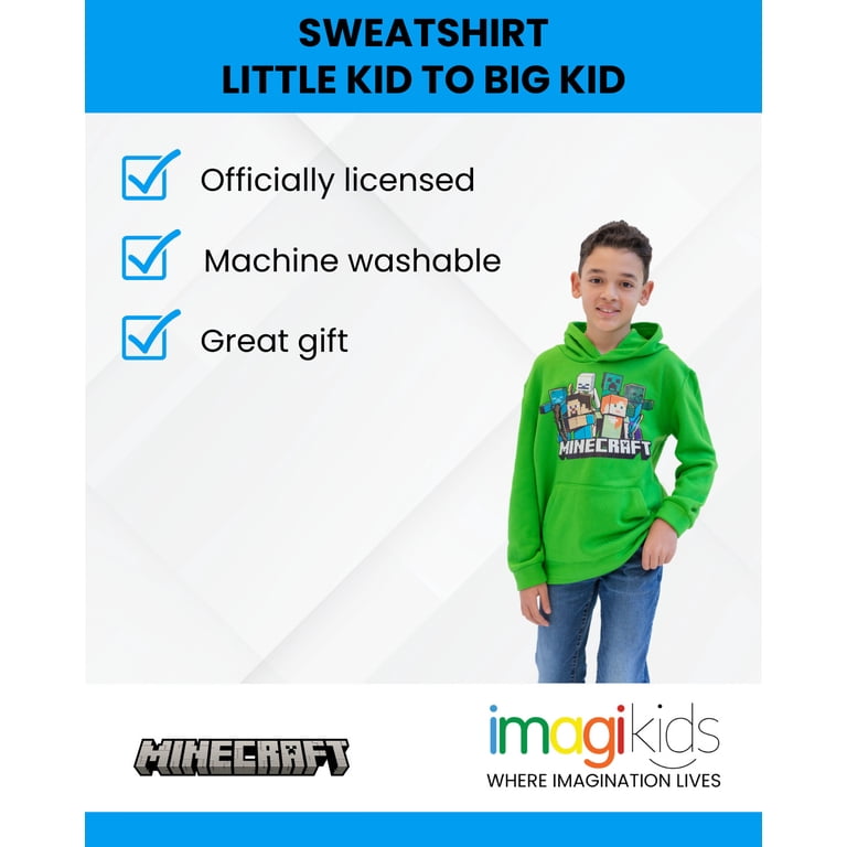 Minecraft Boys' Fleece Hooded Sweatshirt photo 4