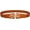 Brown, variant on Gold Leaf Belt - Women's Skinny Elastic Waistband with Double Knot Buckle - Stretch Belt for Jeans
