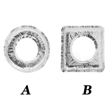 

Gas Stove Square/Circle Anti-staining mat Household Kitchen high Temperature Resistant Aluminum foil Stove mat Oil-Proof Cleaning mat 10pcs