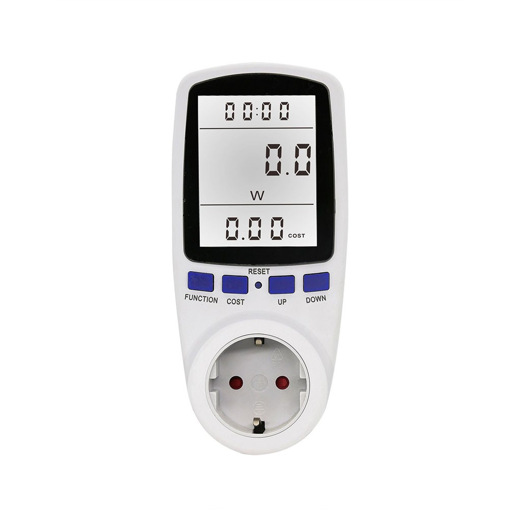 Plug Power Meter Ac 110V250V Switch Energy Monitor With Lcd Display