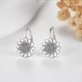 thumbnail image 3 of DOLIOX 925 Sterling Silver Evil Eyes Sunflower Cherry Blossom Greek Star Dangle Earrings Leverback Earrings for Women Birthday Hypoallergenic, 3 of 6