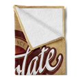 thumbnail image 2 of Chocolate Soft Flannel Fleece Throw Blanket, Master Chocolatier Sign Dark Excellence Text Retro Style, Cozy Plush for Indoor and Outdoor Use, 70" x 90", Brown Sand Brown, by Ambesonne, 2 of 5
