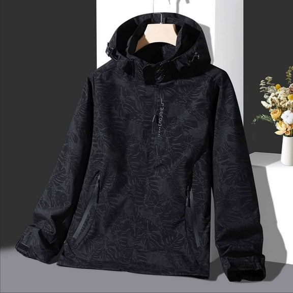Rain Jacket Women's Outdoor Couples Single Layer Jacket Casual Lapel Zipper Loose Soft Top Long Sleeve Hooded Casual Coat/Jacket Lightweight Breathable Raincoat