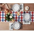 thumbnail image 3 of Table Runner Dresser Scarves 72 Inch Long, Independence Day Patriotic Buffalo Plaid Linen Dining Table Runners Freedom Red Blue White Checker Tabletop Scarf for Wedding Holiday Party Kitchen, 3 of 9