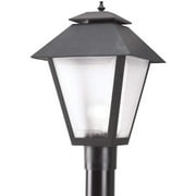 KastLite Polycarbonate Outdoor Post Light Lantern with Black Finish | 10.5" x 18" | Fits a 3" Pole Top