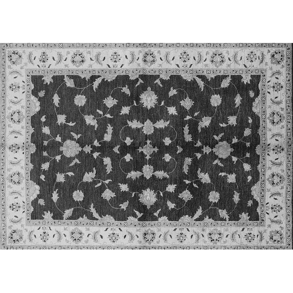 Ahgly Company Indoor Rectangle Oriental Gray Traditional Area Rugs, 7' x 10'