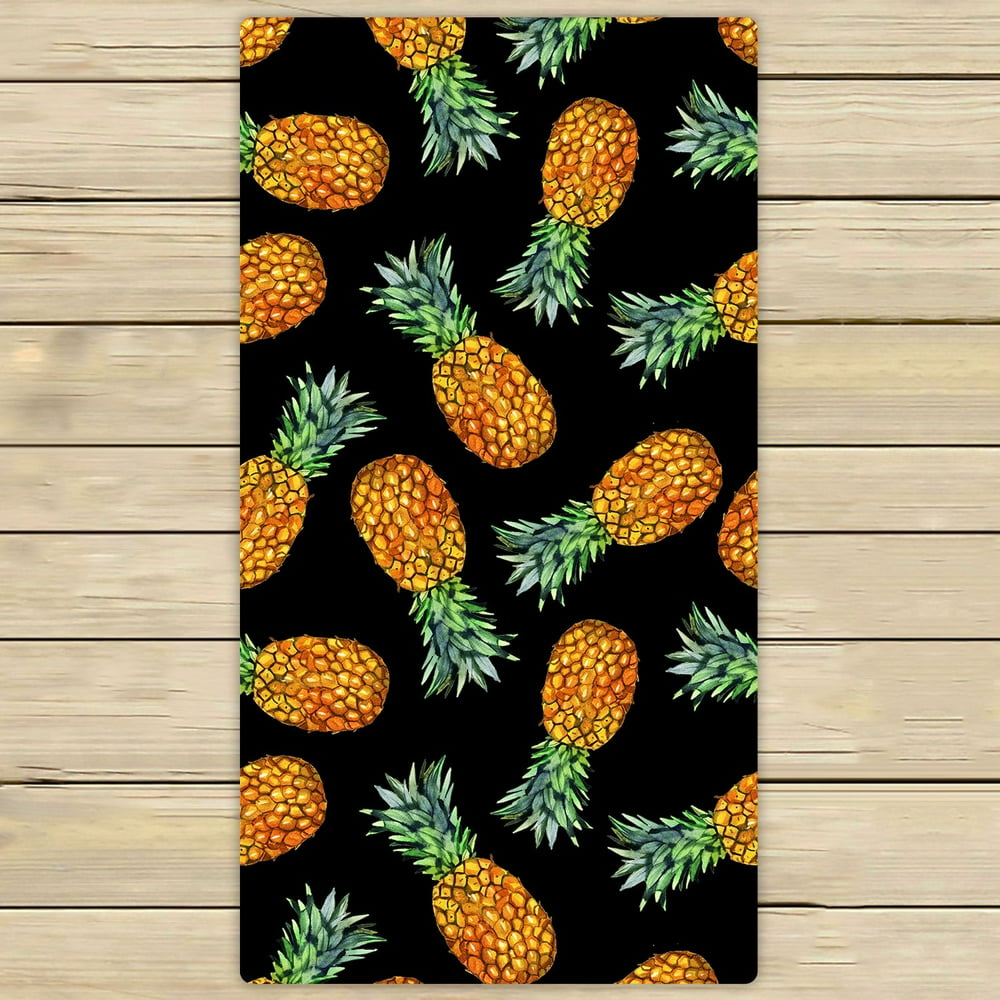 PHFZK Tropical Beach Towel, Hawaiian Pineapple Hand Towel Bath Bathroom