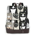 thumbnail image 1 of Disketp Colors Cats Mochila de Cuero para Mujer, Bolso de Espalda Antirrobo con Estilo para Viaje, Trabajo y Uso Diario, 1 of 4