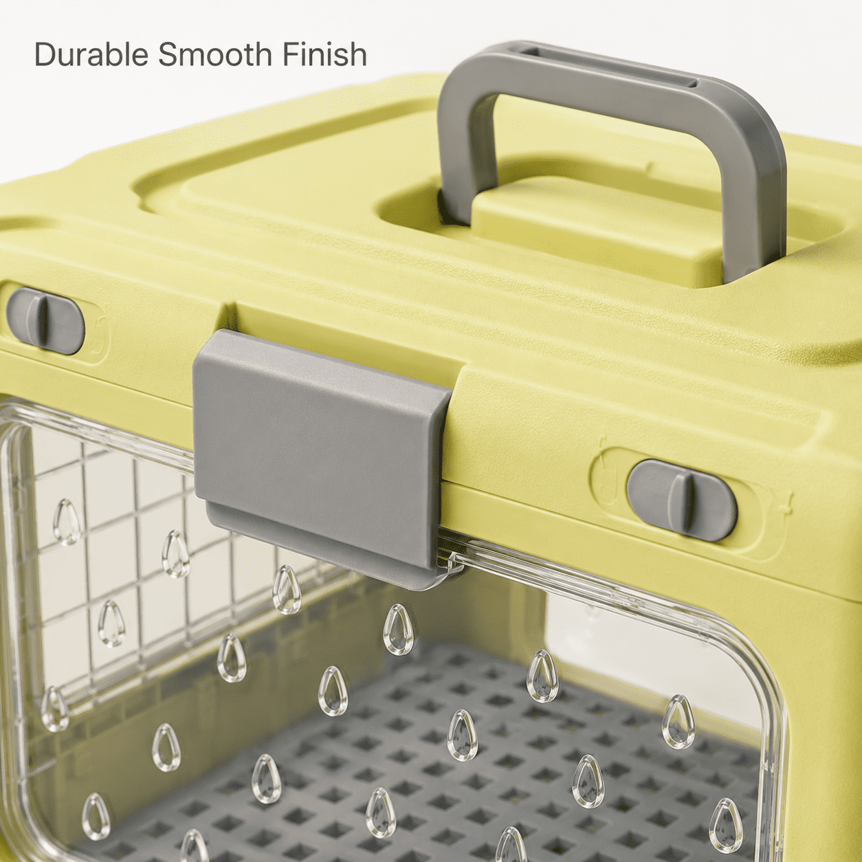 Collapsible Hard-Sided Pet Carrier, Portable 20" Travel Kennel for Small Dogs & Cats, Durable PP Material with Comfort Grip Handle and Secure Locking Gate, Matcha Sage