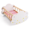 thumbnail image 1 of Cama para muñecas BABESIDE, cuna mecedora de madera para muñecas de 30 a 40 cm, 1 of 6