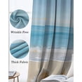 thumbnail image 3 of Beach Coastal Blackout Curtains for Bedroom Living Room Darkening Curtains 54 Inch Long Summer Seaside Shell Starfish Nautical Short Curtain for Small Window Treatment Grommet Drapes 42"x54"x2, 3 of 9